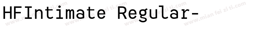 HFIntimate Regular字体转换